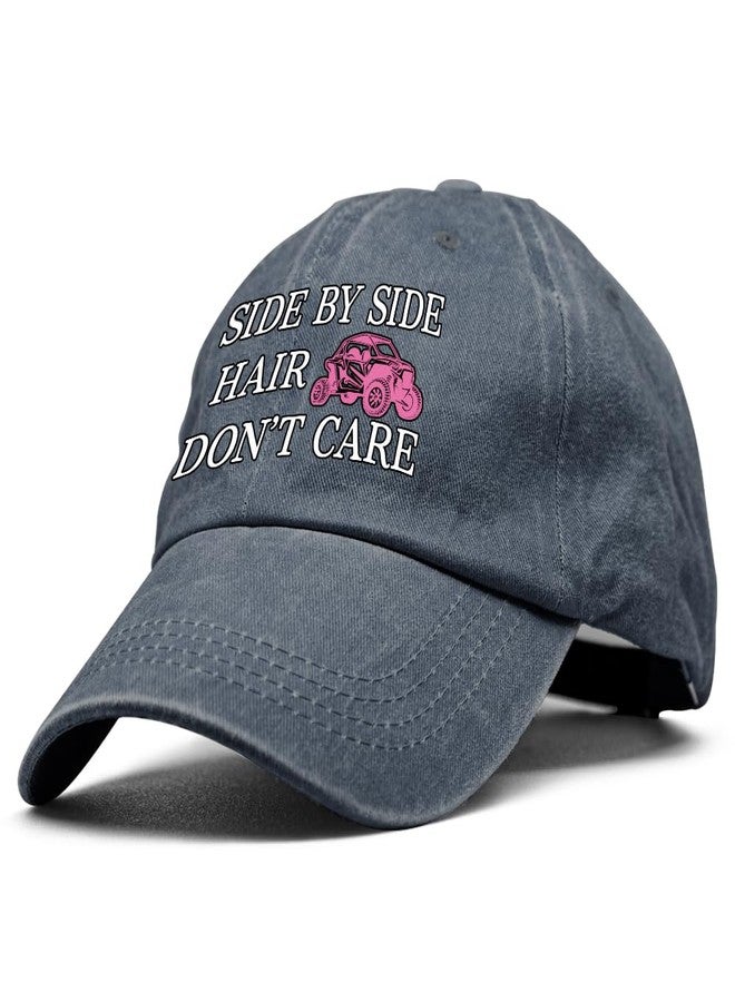 XQLZY Side By Side Hair Don'T Care Adjustable Baseball Cap, Retro Cotton Hat for Men Women, Funny Offroad Gifts for Off Roading Lover Riding Outdoor Racing Lover, Baseball Hats for Atv Fanatic - Image 1